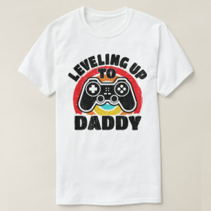 Leveling Up To Daddy Gamer Gaming Promoted To Dad T-Shirt