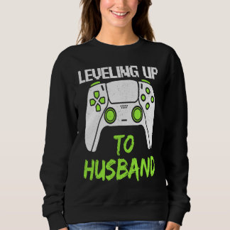 Leveling Up To Husband Bachelor Party Men Video G Sweatshirt