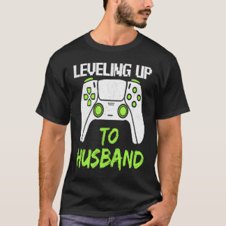 Leveling Up To Husband Bachelor Party Men Video G T-Shirt