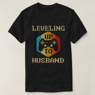 Leveling Up To Husband Groom Video Game T-Shirt