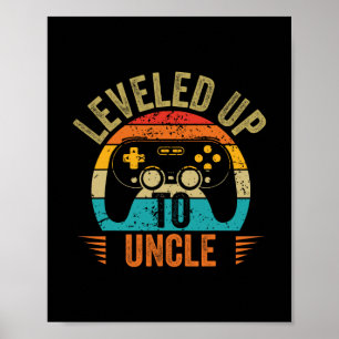 Leveling Up To Uncle 2025 Funny Video Gamer Vintag Poster