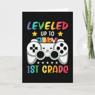 Levelled Up To 1st Grade Back to School Video Game Card