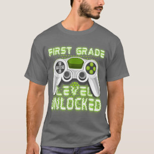 Levelled Up To 1st Grade Gamer Back To School Firs T-Shirt