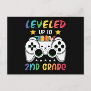 Levelled Up To 2nd Grade Back to School Video Game Postcard