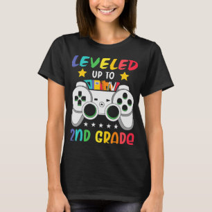 Levelled Up To 2nd Grade Boy Second Grade Crew Bac T-Shirt