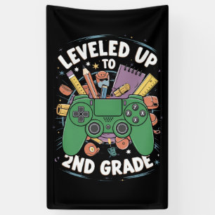 Levelled Up To 2nd Grade Gamer Back To School Banner