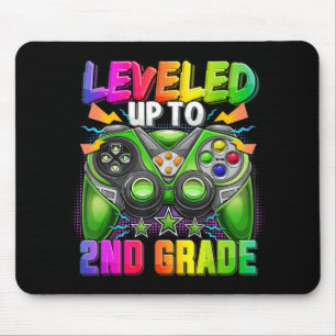 Levelled Up To 2nd Grade Gamer Back To School Firs Mouse Pad
