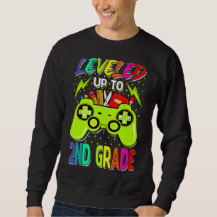 Levelled Up To 2nd Grade Gamer Back To School Firs Sweatshirt