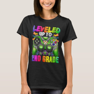 Levelled Up To 2nd Grade Gamer Back To School Firs T-Shirt