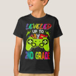 Levelled Up To 2nd Grade Gamer Ck To School First  T-Shirt<br><div class="desc">Levelled Up To 2nd Grade Gamer Ck To School First Day Boys</div>