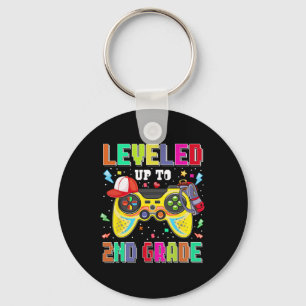 Levelled Up To 2nd Grade Gamer First Day Boys Ck T Keychain
