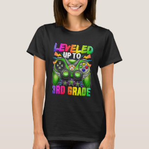 Levelled Up To 3rd Grade Gamer Ck To School First T-Shirt