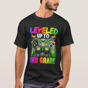 Levelled Up To 3rd Grade Gamer Ck To School First  T-Shirt
