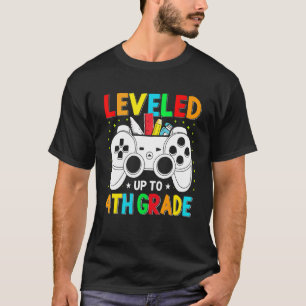 Levelled Up To 4th Grade Back To School First Day T-Shirt