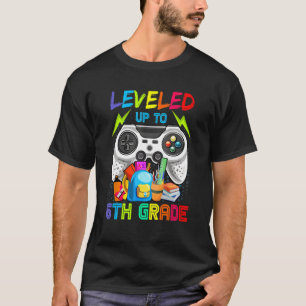 Levelled Up To 6th Grade Back To School Boy Video T-Shirt