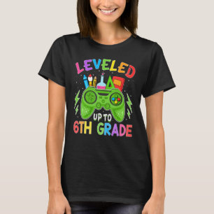 Levelled Up To 6th Grade Back To School Gamer Stud T-Shirt