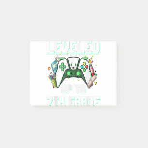 Levelled Up To 7th Grade Gamer Back To School Boys Post-it Notes