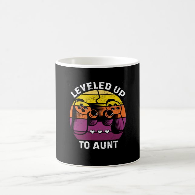 Levelled Up To Aunt Gamer Auntie Coffee Mug (Center)