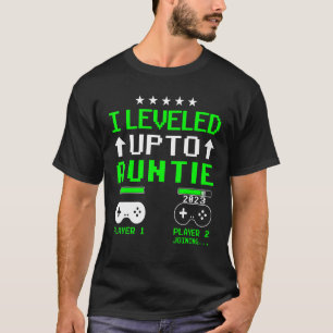 Levelled Up To Auntie 2023 Pregnancy Announcement T-Shirt