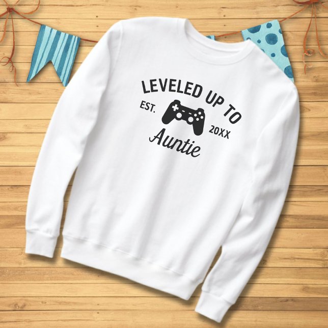 Levelled Up To Auntie Game Controller  Sweatshirt (Creator Uploaded)