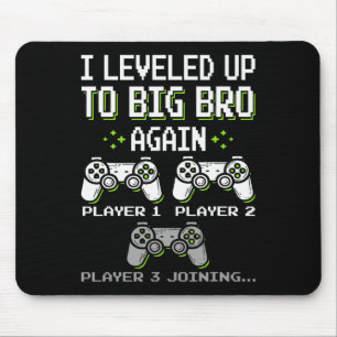 Levelled Up To Big Bro Again Brother Gamer Funny V Mouse Pad