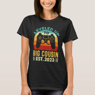 Levelled Up To Big Cousin 2023 Gaming Pregnancy An T-Shirt