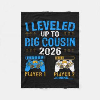 Levelled Up To Big Cousin 2026 Promoted To Future  Fleece Blanket