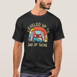 Levelled Up To Dad Of Twins Video Gamer Gaming Fat T-Shirt