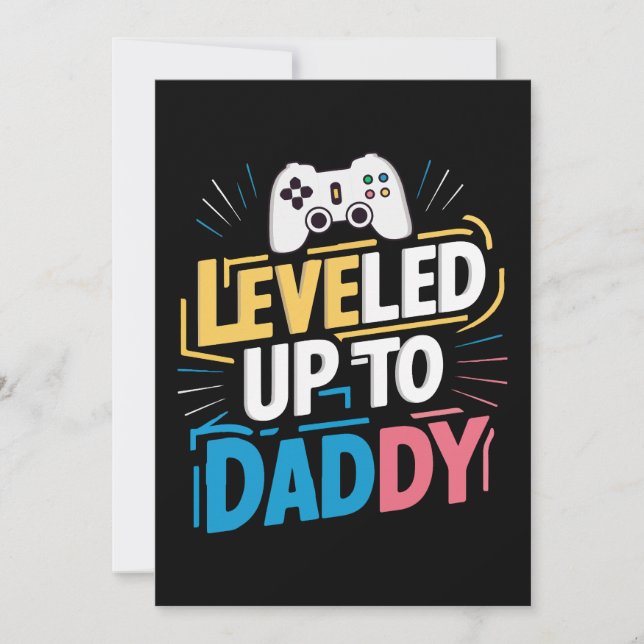 Levelled up to daddy invitation (Front)