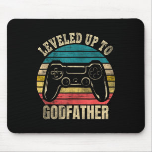 Levelled Up To Godfather Video Gamer Gaming 1 Mouse Pad
