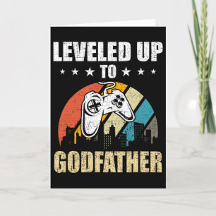 Levelled Up To Godfather Video Gamer Gaming 3  Card