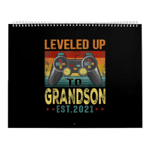 Levelled Up To Grandson 2021 Video Gamer Calendar