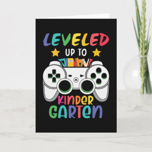 Levelled Up To Kindergarten Back to School Gamer Card