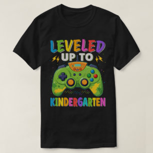 Levelled Up To Kindergarten Gamer Back To School T-Shirt