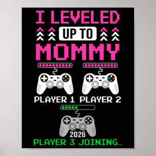 Levelled Up To Mommy Again Funny Funny Gamer Mom E Poster