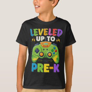 Levelled Up To Pre-k Gamer Back To School Boys T-Shirt