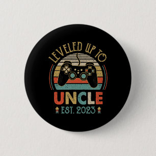 Levelled Up To Uncle 2023 Video Game Promoted To U 2 Inch Round Button