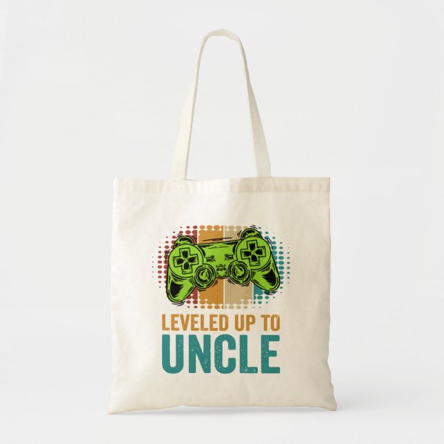 Levelled Up To Uncle 2024 Tote Bag (Front)
