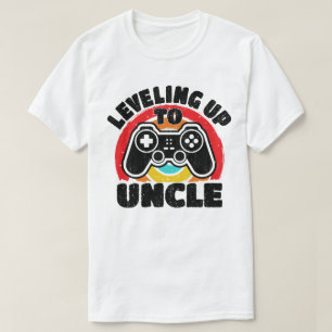 Levelled Up To Uncle Gamer Gaming Future Uncle  T-Shirt