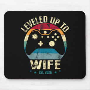Levelled Up To Wife 2026 Newly Married Couple For Mouse Pad