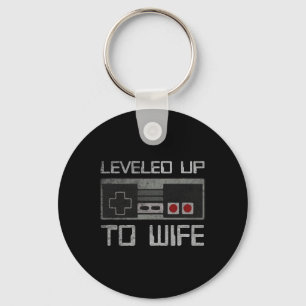 Levelled Up To Wife Newly Married Gamer Promoted T Keychain