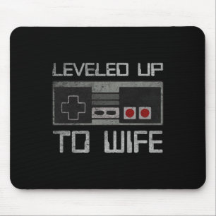 Levelled Up To Wife Newly Married Gamer Promoted T Mouse Pad