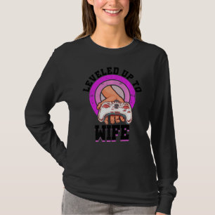 Levelled Up To Wife Video Game Player Console Game T-Shirt