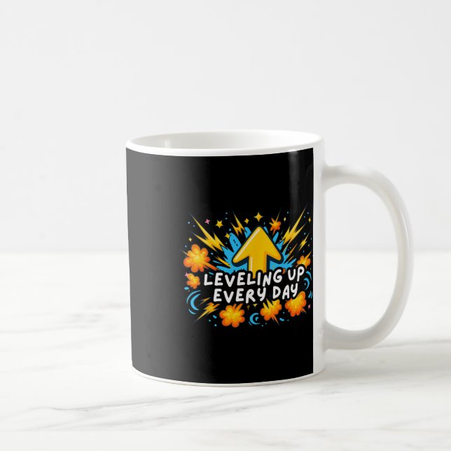 Levelling Up Every Day Ck To School Shirt Gamer Bo Coffee Mug (Right)
