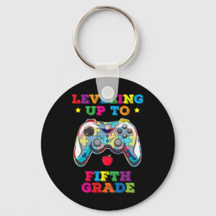 Levelling Up To 5th Grade Autism Gamer Ck To Schoo Keychain