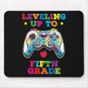 Levelling Up To 5th Grade Autism Gamer Ck To Schoo Mouse Pad