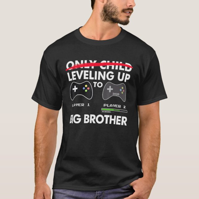 Levelling Up To Big Brother 2020 Video Game Player T-Shirt (Front)