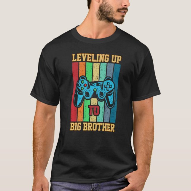 Levelling up to Big Brother 2022 gamer boys kids m T-Shirt (Front)