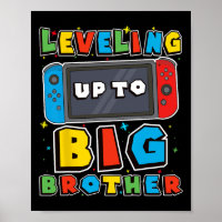 Levelling Up To Big Brother For Gamer Boys Kids Me