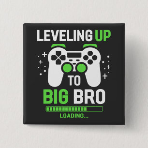 Levelling Up To Big Brother Gaming Square 2 Inch Square Button